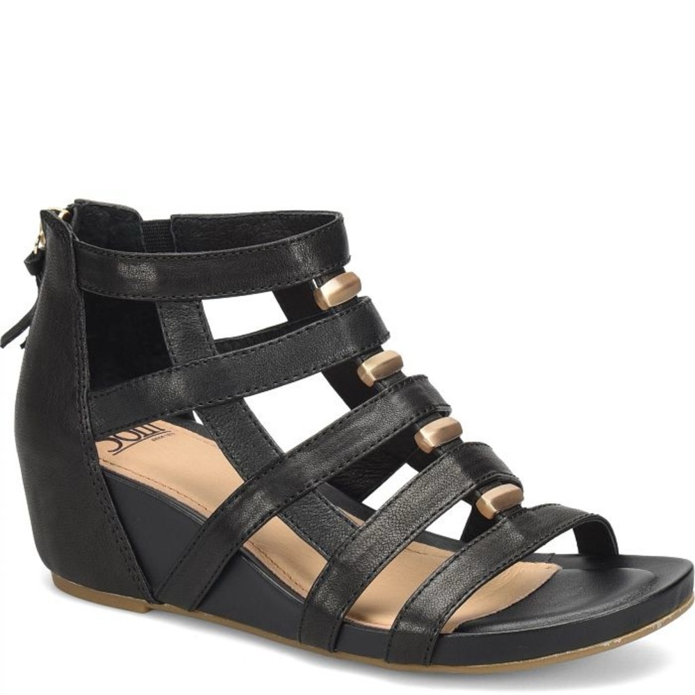 Sofft Black Gladiator Wedge Sandals Rio II. SH161 - Picture 2 of 11
